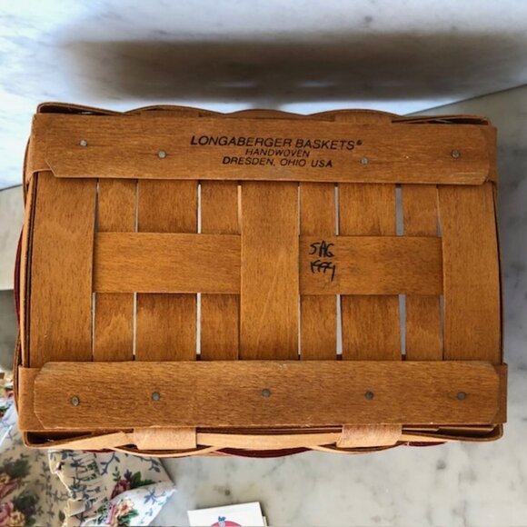 LONGABERGER MOTHER'S DAY 1994 Basket, Liner & Protector - Picture 10 of 13